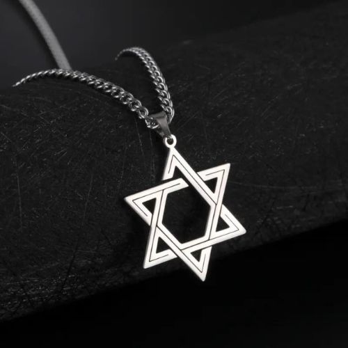 Colar Estrela de Davi Aço Inoxidável